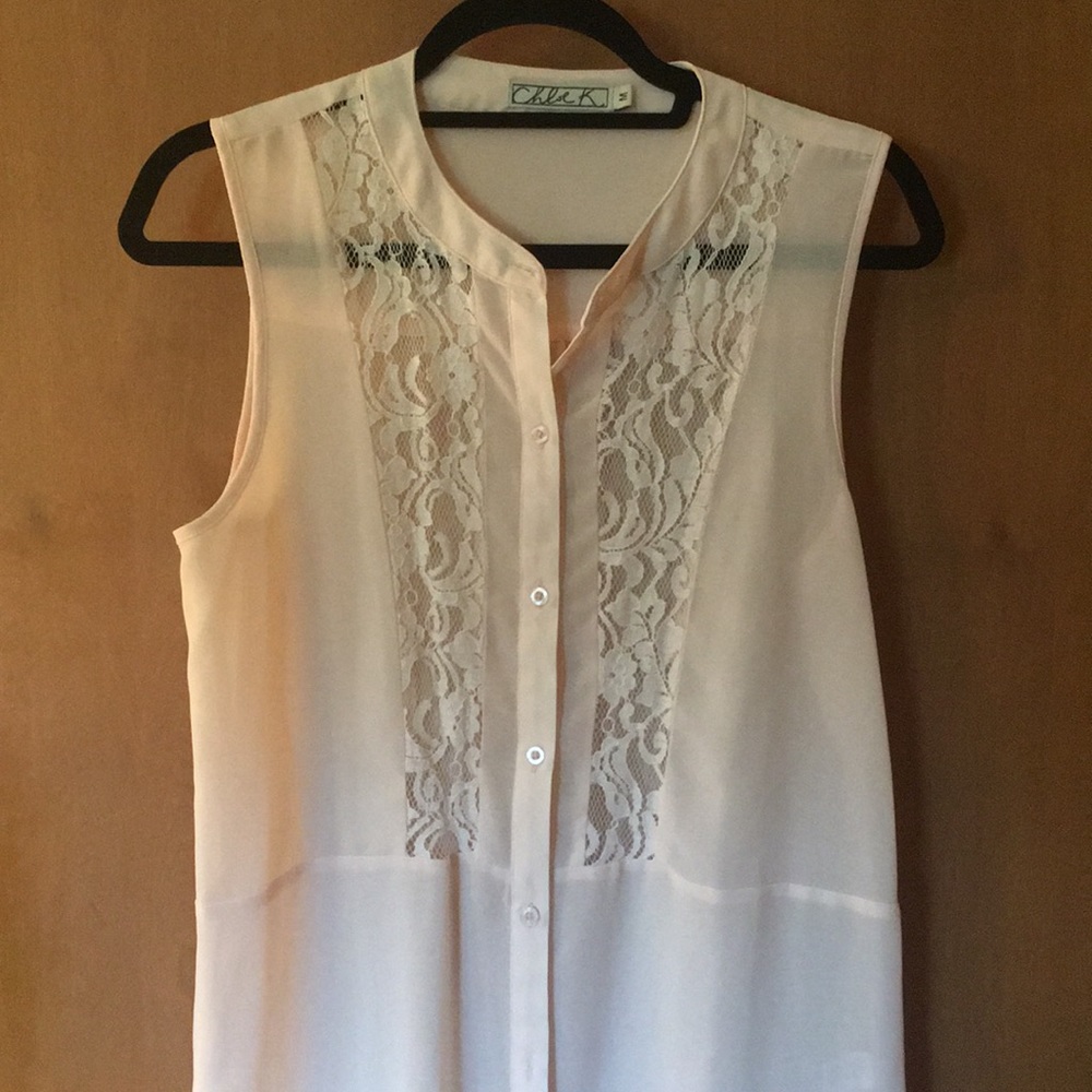 Light pink tank blouse